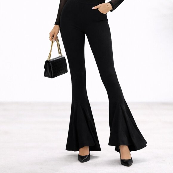 ZARA-S= PANT- WIDE PLEATS TIP trousers leggings PANT- WIDE PLEATS TIP - Picture 6 of 7